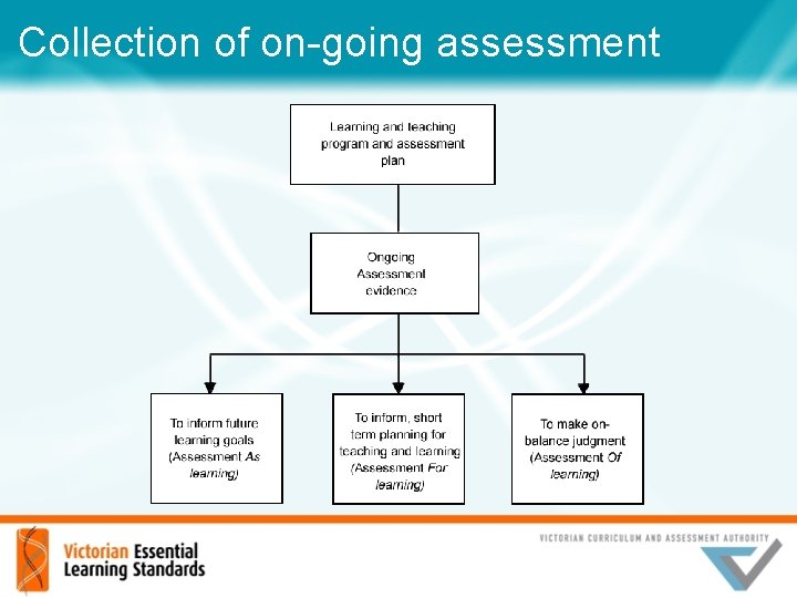 Collection of on-going assessment 