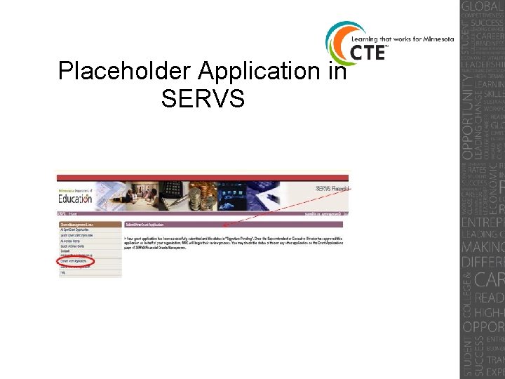 Placeholder Application in SERVS 