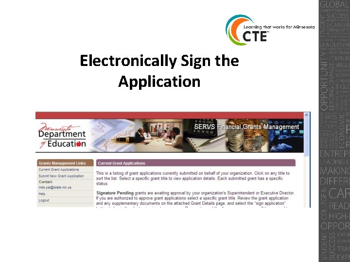 Electronically Sign the Application 