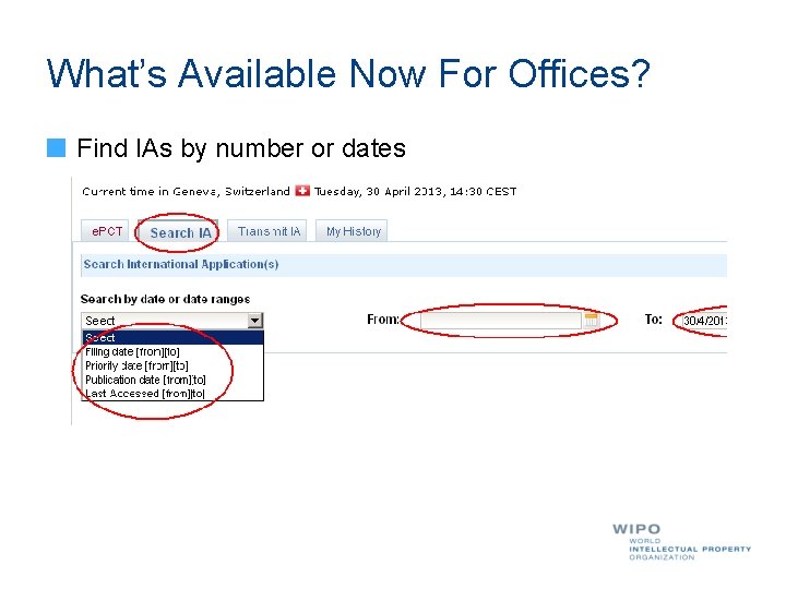 What’s Available Now For Offices? Find IAs by number or dates 