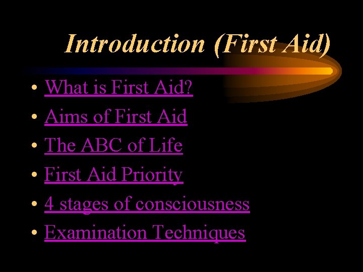 Introduction (First Aid) • • • What is First Aid? Aims of First Aid Introduction (First Aid) • • • What is First Aid? Aims of First Aid