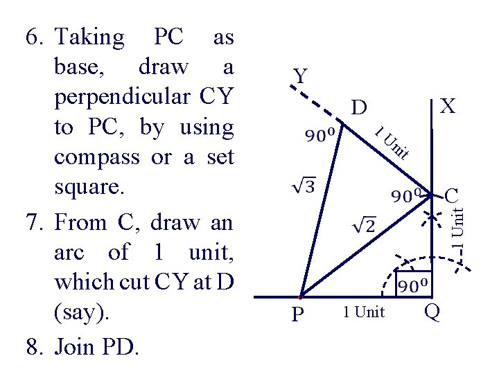 Y D 1 X Un it C 1 Unit 6. Taking PC as base,