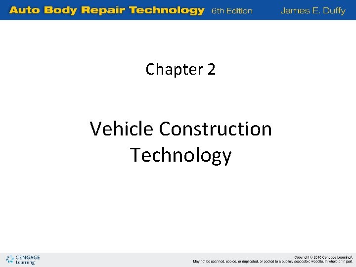 Chapter 2 Vehicle Construction Technology 