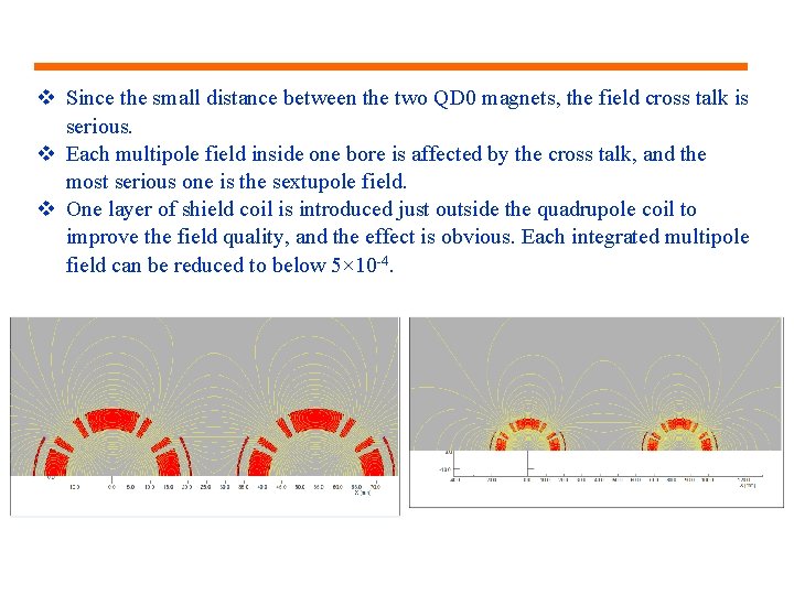  Since the small distance between the two QD 0 magnets, the field cross