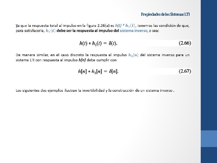 Propiedades de los Sistemas LTI • 