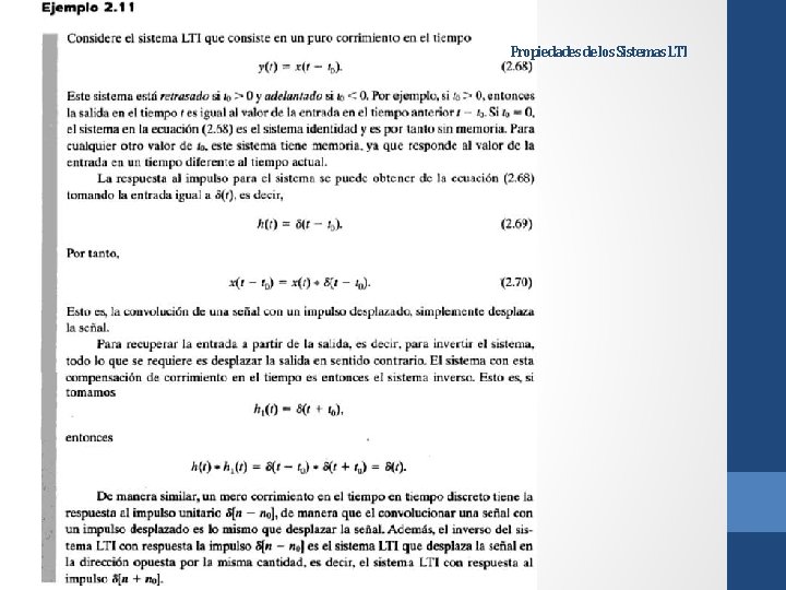 Propiedades de los Sistemas LTI 