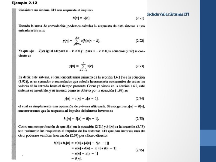 Propiedades de los Sistemas LTI 