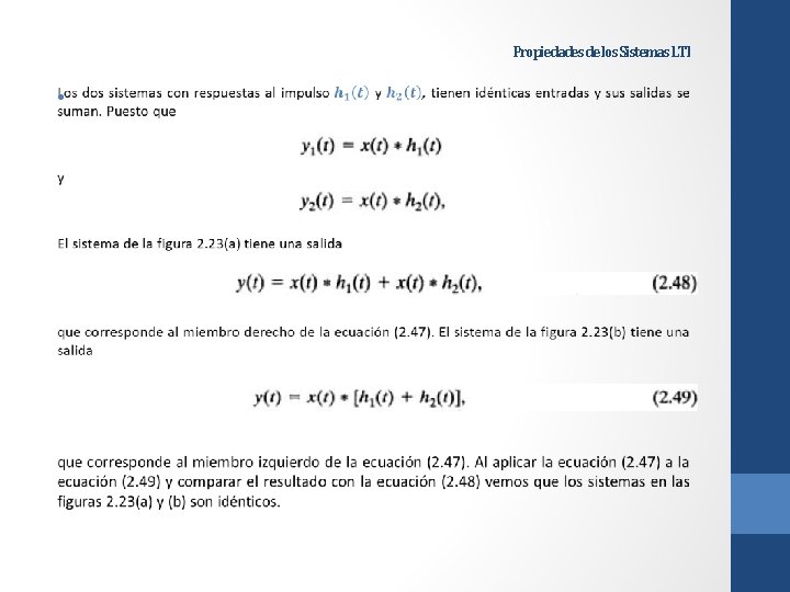 Propiedades de los Sistemas LTI • 