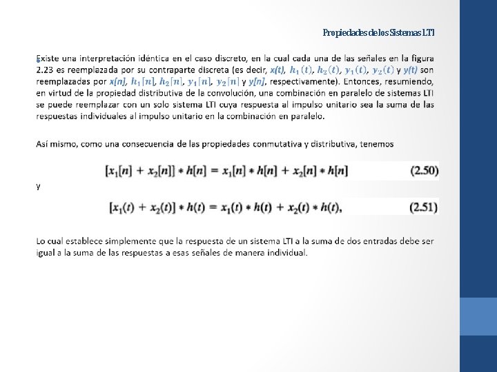 Propiedades de los Sistemas LTI • 