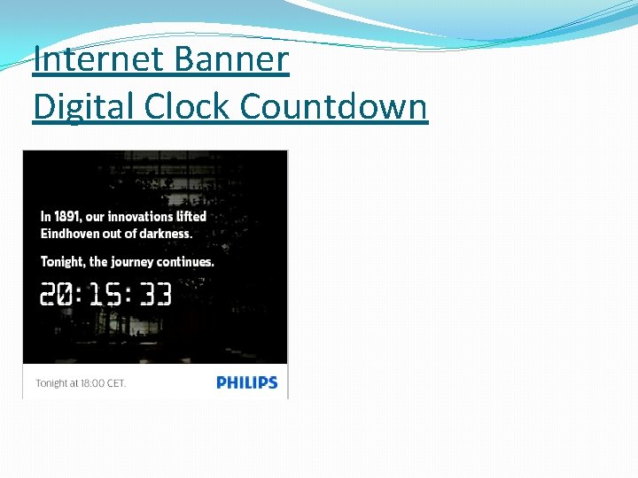 Internet Banner Digital Clock Countdown 