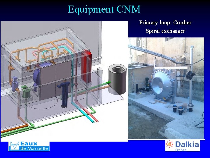 Equipment CNM Primary loop: Crusher Spiral exchanger 