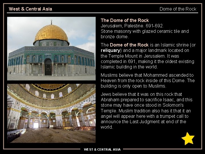 West & Central Asia Dome of the Rock The Dome of the Rock Jerusalem,