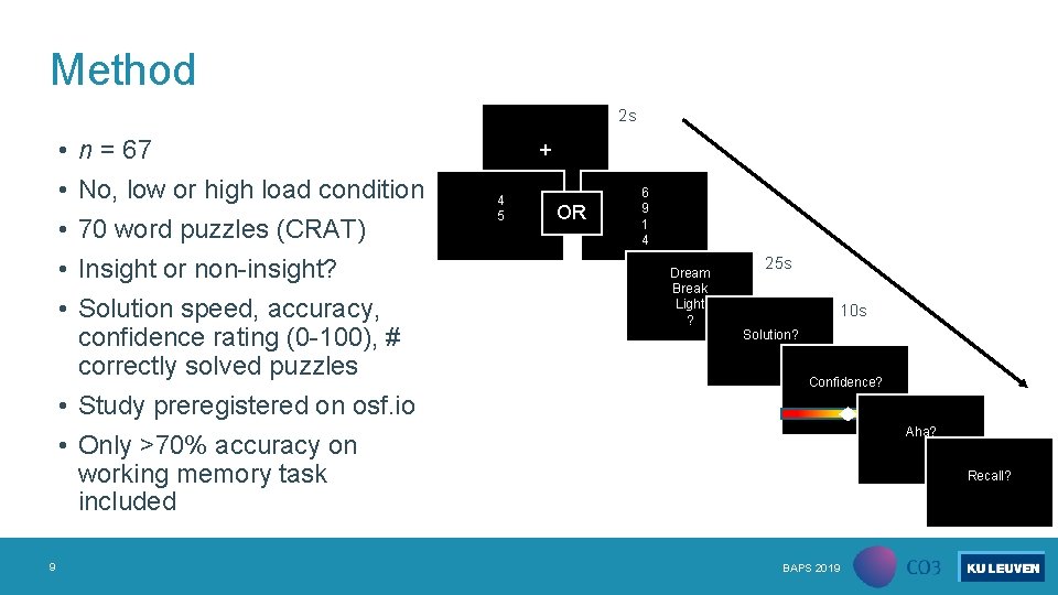 Method 2 s • • • n = 67 No, low or high load