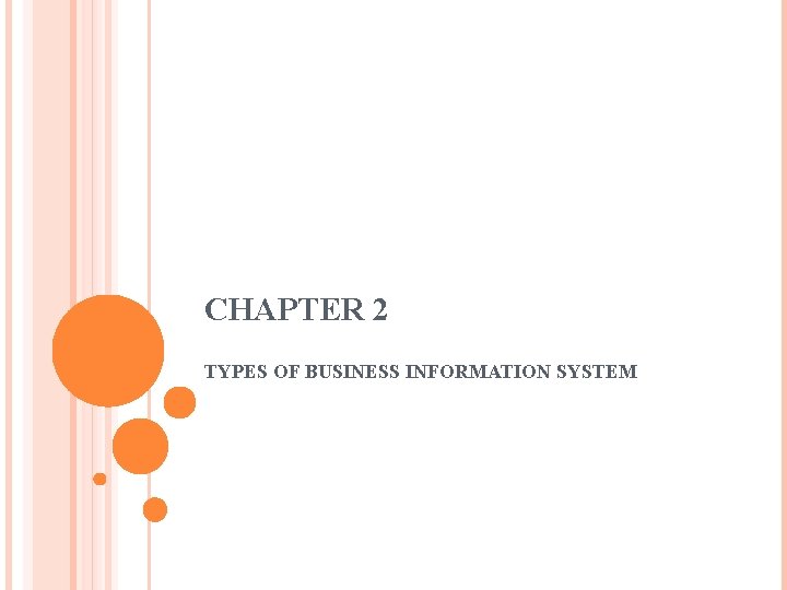 CHAPTER 2 TYPES OF BUSINESS INFORMATION SYSTEM 