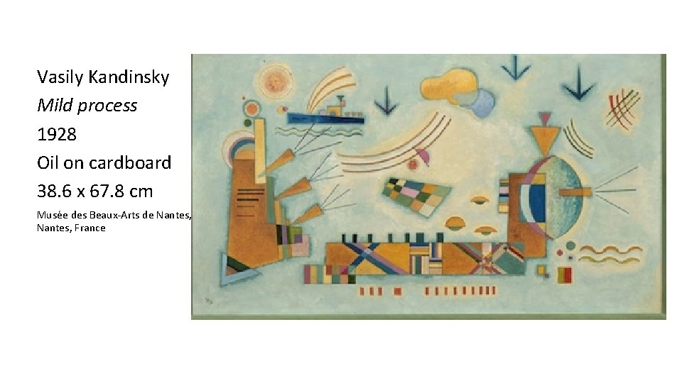 Vasily Kandinsky Mild process 1928 Oil on cardboard 38. 6 x 67. 8 cm