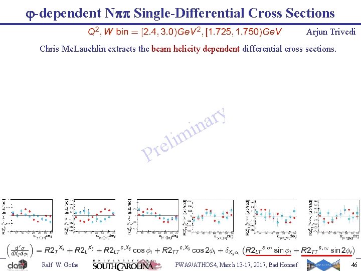 j-dependent Npp Single-Differential Cross Sections Arjun Trivedi Chris Mc. Lauchlin extracts the beam helicity