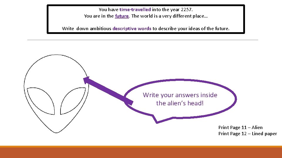 You have time-travelled into the year 2257. You are in the future. The world