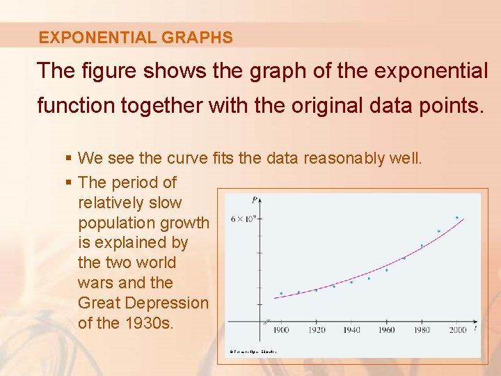 EXPONENTIAL GRAPHS The figure shows the graph of the exponential function together with the