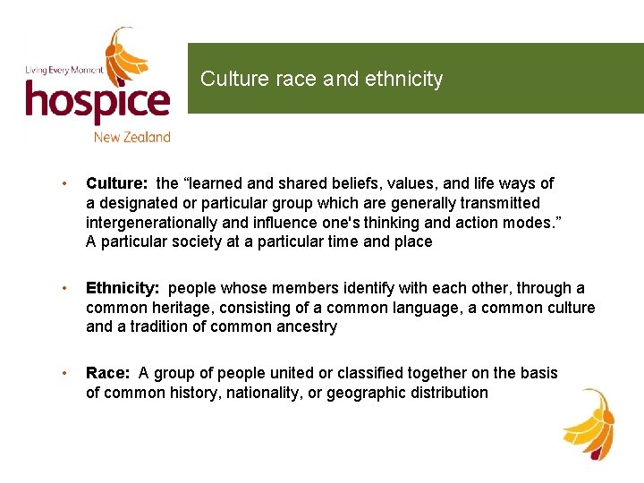 Culture race and ethnicity • Culture: the “learned and shared beliefs, values, and life