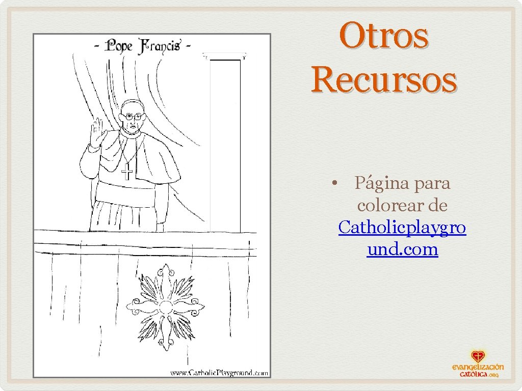 Otros Recursos • Página para colorear de Catholicplaygro und. com 