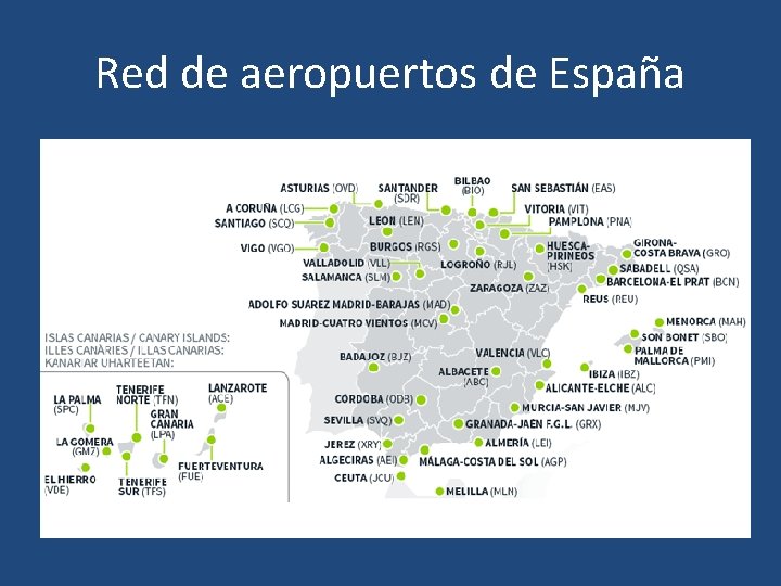 Red de aeropuertos de España 