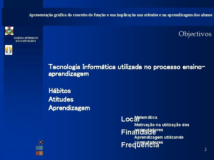 Apresentação gráfica do conceito de função e sua implicação nas atitudes e na aprendizagem