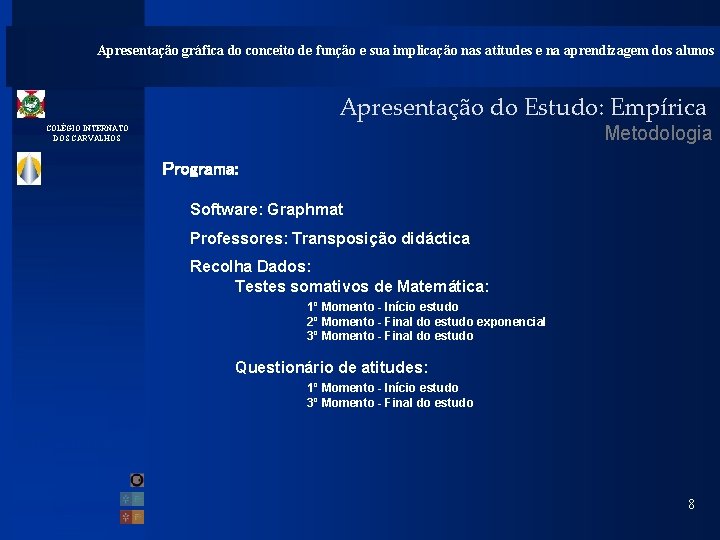 Apresentação gráfica do conceito de função e sua implicação nas atitudes e na aprendizagem