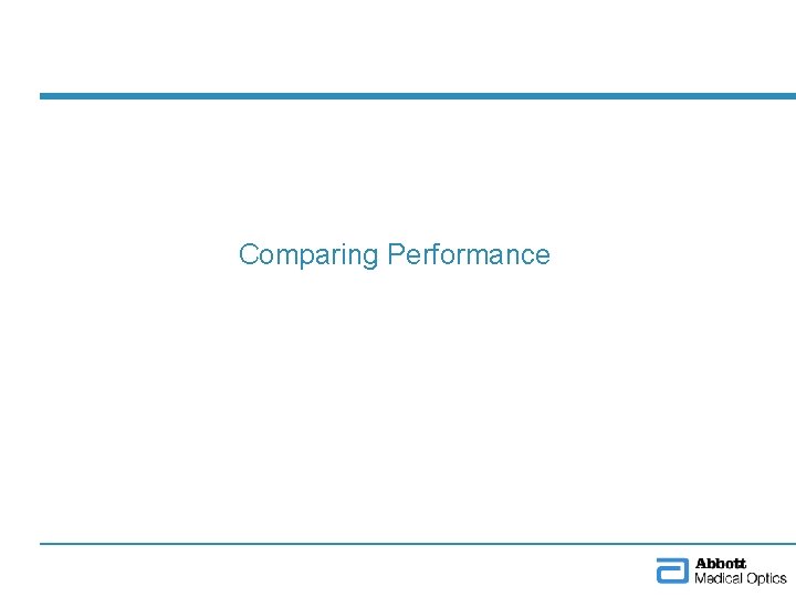 Comparing Performance 