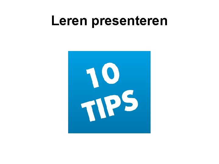 Leren presenteren 