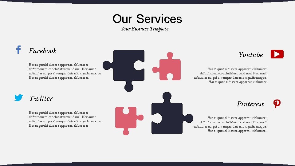 Our Services Your Business Template Facebook Youtube Has et quodsi discere appareat, elaboraret definitionem