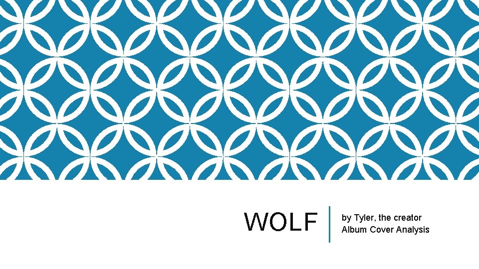 WOLF by Tyler, the creator Album Cover Analysis 