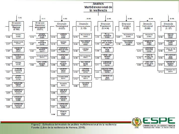 Figura 2. Estructura del modelo de análisis multidimensional de la resiliencia Fuente: (Libro de