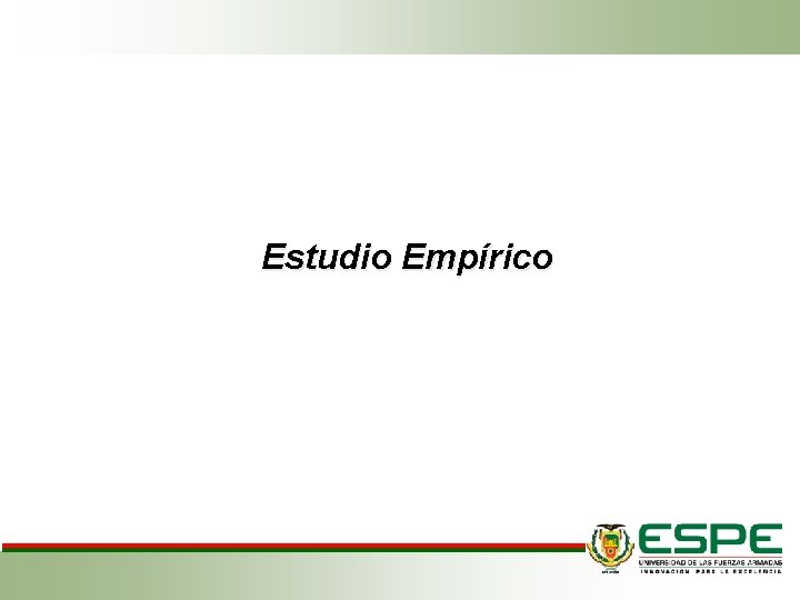 Estudio Empírico 