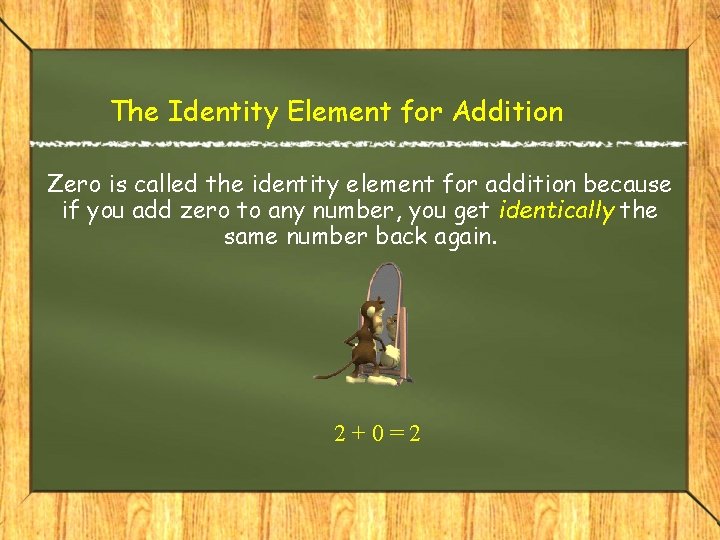 The Identity Element for Addition Zero is called the identity element for addition because