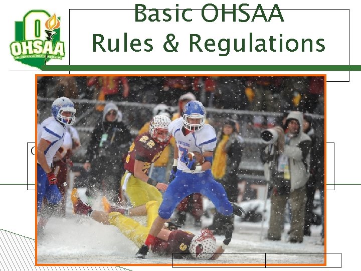 Basic OHSAA Rules & Regulations Click to edit Master subtitle style 