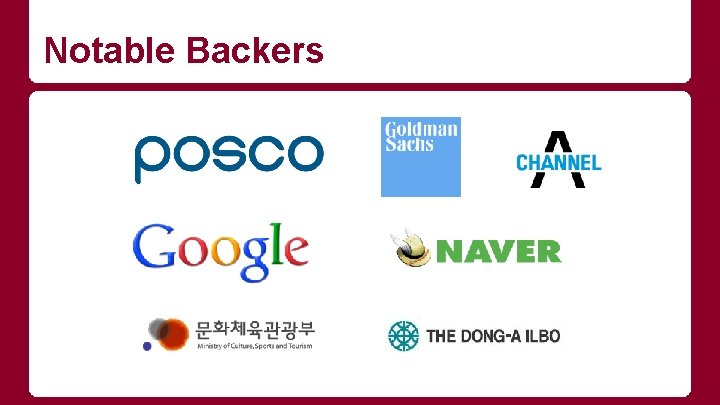Notable Backers 