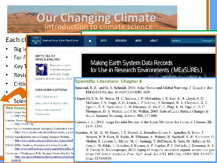 Our Changing Climate introduction to climate science Each chapter ends with: • • Big