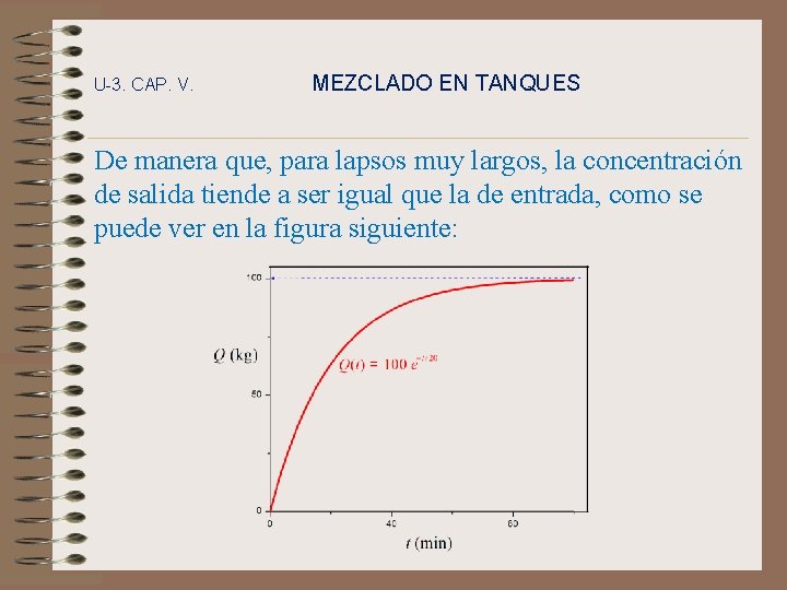 U-3. CAP. V. MEZCLADO EN TANQUES De manera que, para lapsos muy largos, la