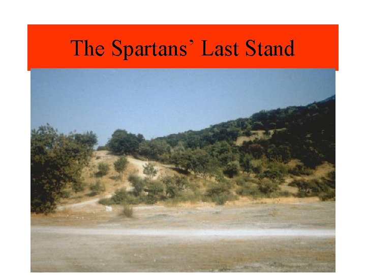 The Spartans’ Last Stand 