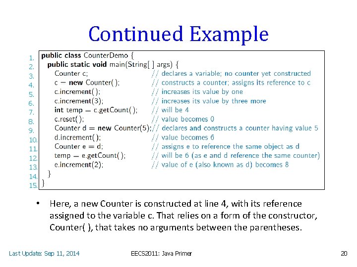 Continued Example 1. 2. 3. 4. 5. 6. 7. 8. 9. 10. 11. 12.