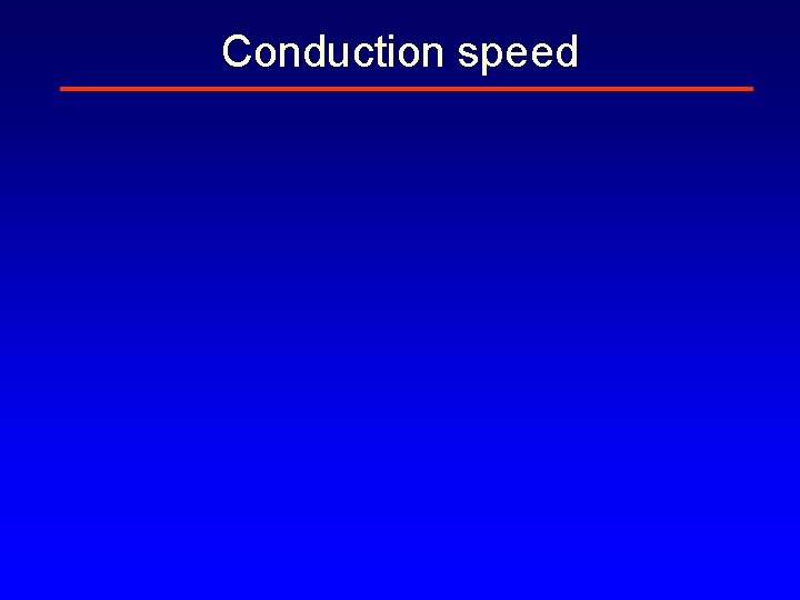 Conduction speed 