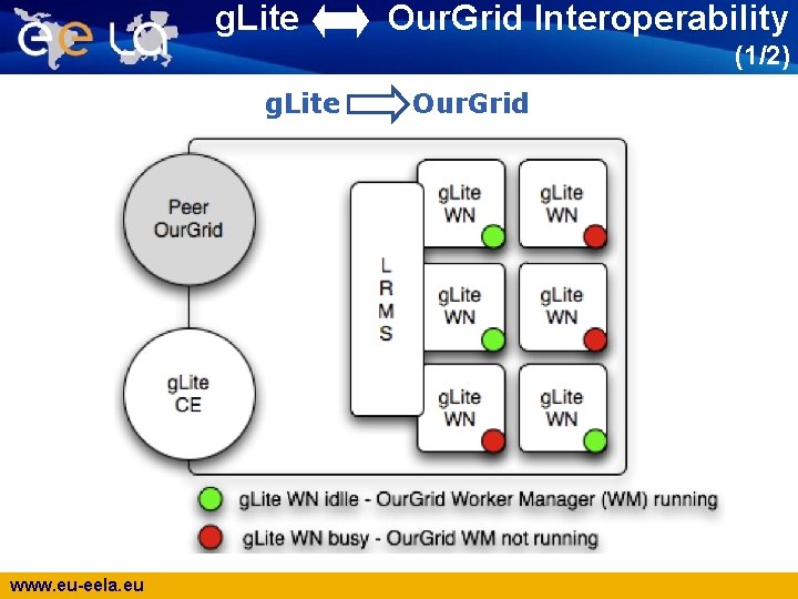 g. Lite Our. Grid Interoperability (1/2) g. Lite www. eu-eela. eu Our. Grid 