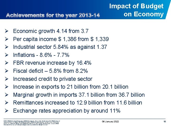 Impact of Budget on Economy Ø Ø Ø Economic growth 4. 14 from 3.