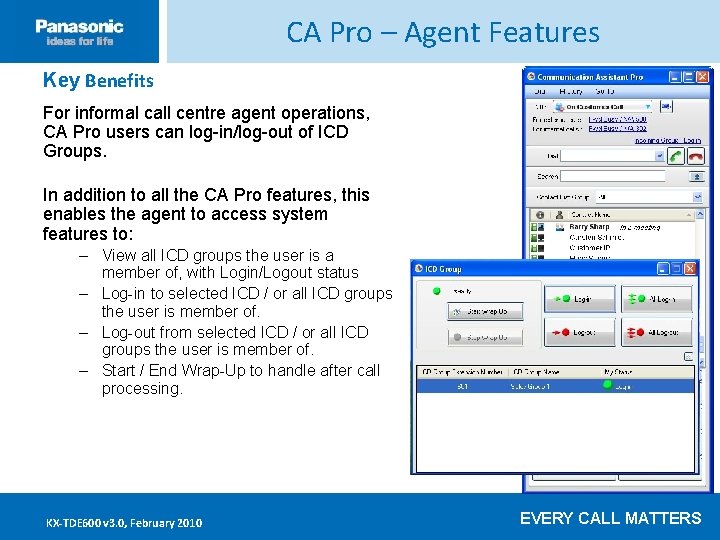 CA Pro – Agent Features Key Benefits Click ____ to__edit ____ Master _____ text____