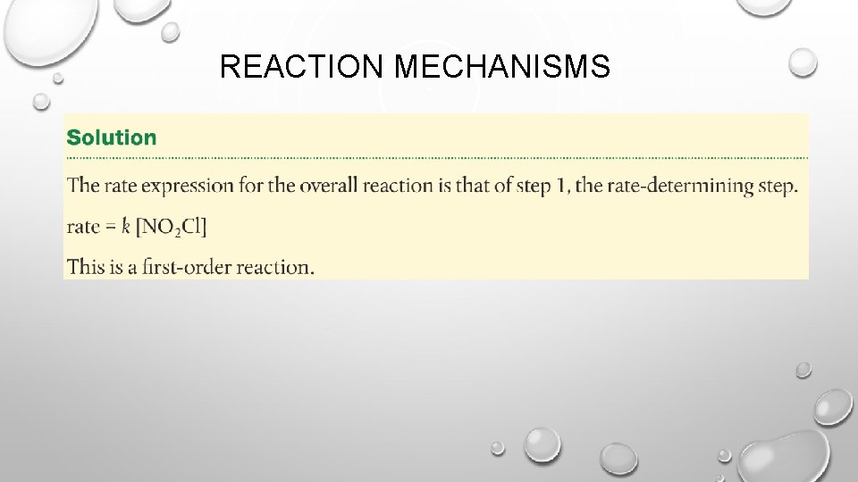 REACTION MECHANISMS 