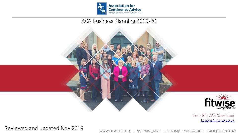 ACA Business Planning 2019 -20 Katie Hill, ACA Client Lead katieh@fitwise. co. uk Reviewed