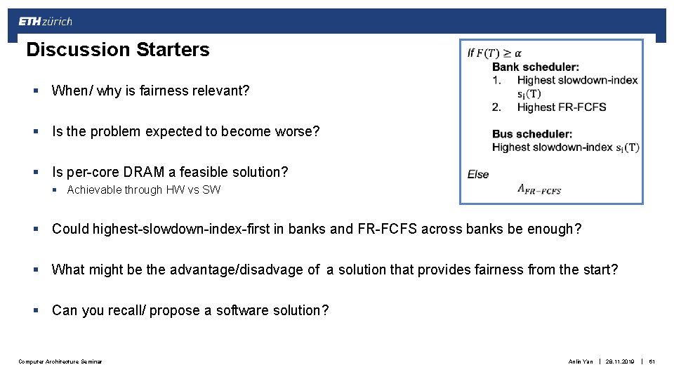 Discussion Starters § When/ why is fairness relevant? § Is the problem expected to Discussion Starters § When/ why is fairness relevant? § Is the problem expected to