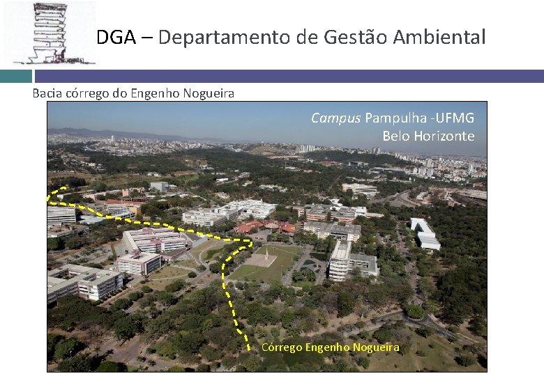 DGA – Departamento de Gestão Ambiental Bacia córrego do Engenho Nogueira Campus Pampulha -UFMG