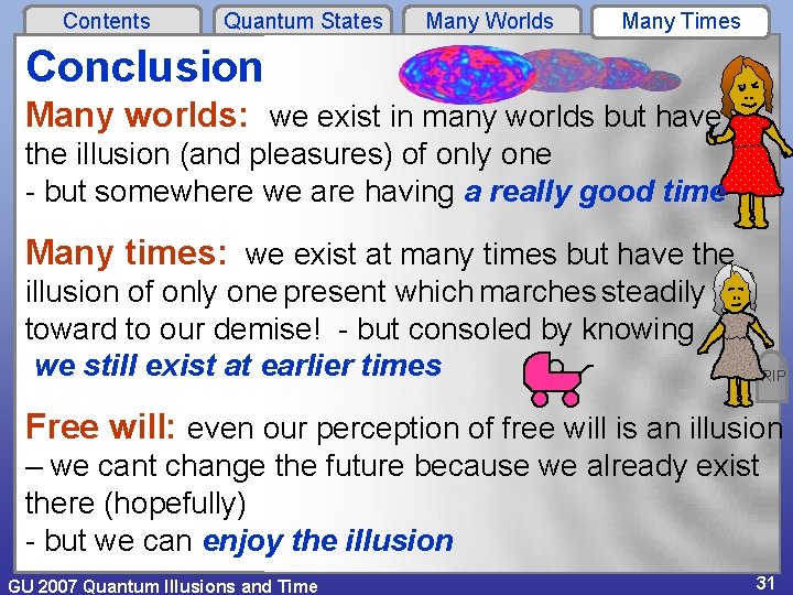 Contents Quantum States Many Worlds Many Times Conclusion Many worlds: we exist in many