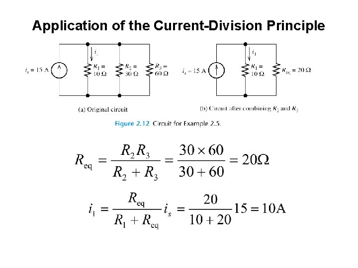 Application of the Current-Division Principle 